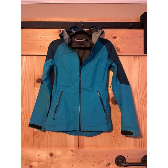 Mammut Wenaha Women's Hard Shell Hooded Waterproof Jacket Blue Size XS - Picture 1 of 10